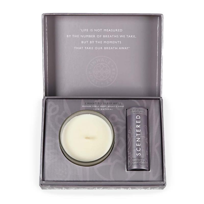 Aromatherapy Balm and Candle Gift Set - Sleep Well